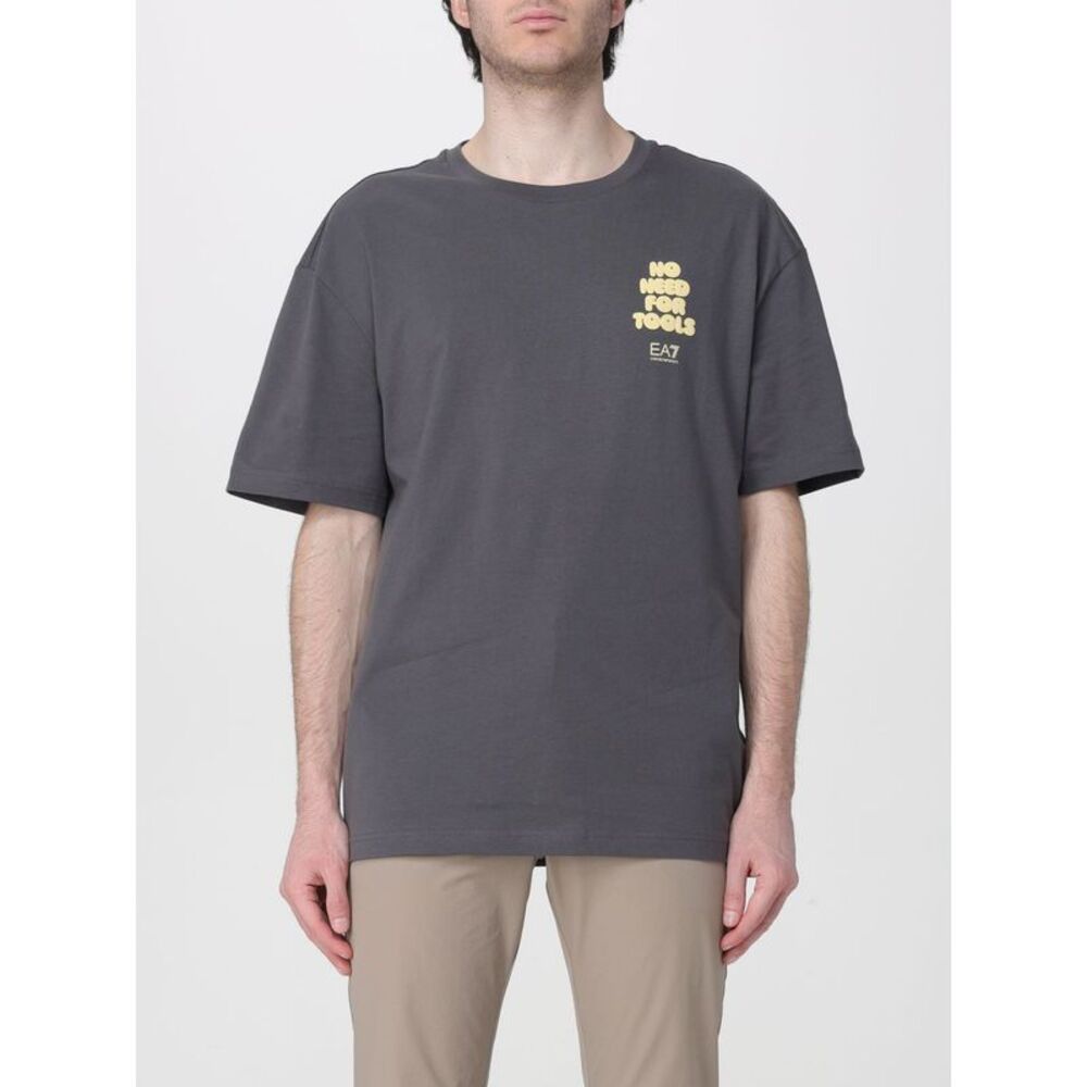Ea7 Men Cotton T-Shirt With Sport Print Ea7